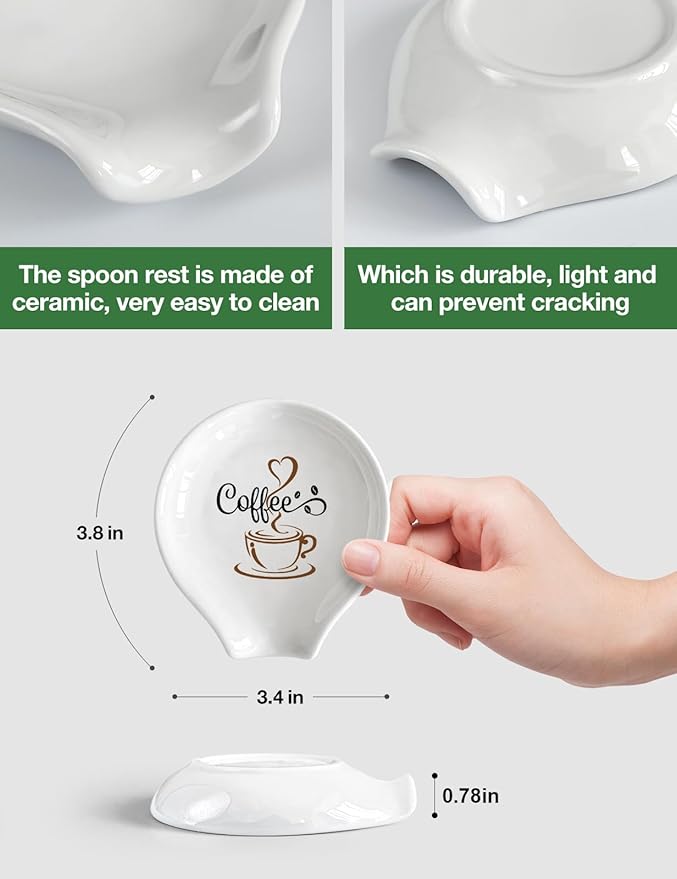 Funny Coffee Spoon Rest, Spoon Rest for Stove Top, Farmhouse Home Coffee Spoon Rest Coffee Bar Decor Kitchen Accessories, Gifts for Coffee Lovers Women Friends