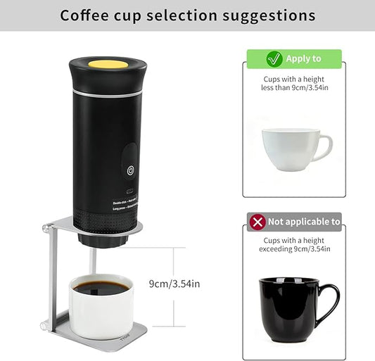Pour Over Coffee Maker Stand,Foldable Portable Electric Espresso Machine Stand,Holder for Coffee Grinder,Universal Dripper,V60 Dripper,Travel Coffee Maker, Press Round&Sliver