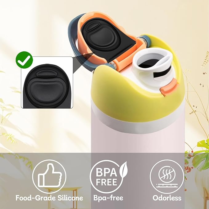 4pcs Replacement Stopper Compatible with Owala FreeSip 24oz 32oz,Water Bottle Top Gasket Lid for Owala 16/19/24/32/40oz Seal Bottle Mouth Cap Stopper Silicone Parts Insert Accessories (Black)