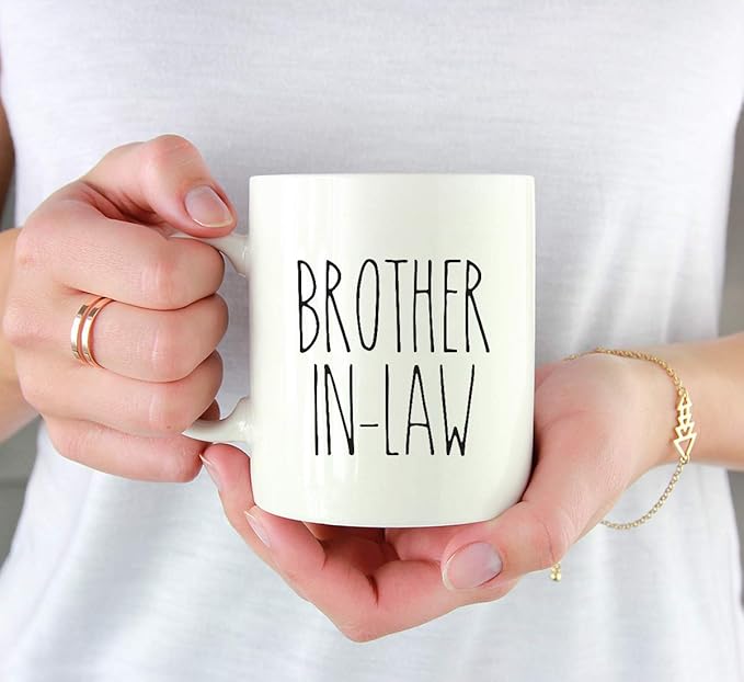 Andaz Press Simple Rustic Farmhouse Kitchen Decor 11oz. Ceramic Coffee Tea Mug Gift, Brother-in-Law, 1-Pack, Birthday Christmas Gift Ideas for Family, Friends