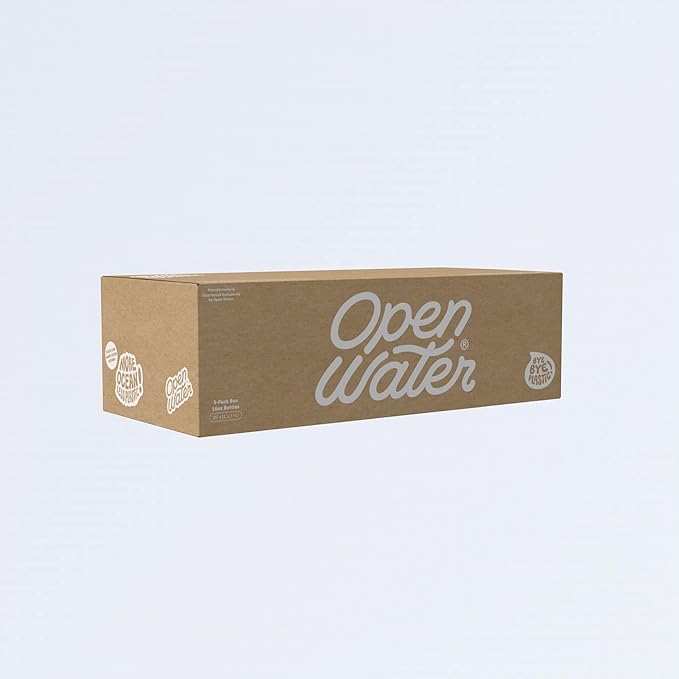Open Water Sparkling 16oz bottles (3 cases, 36 bottles) - Sustainable Aluminum Bottled Sparkling Water With Electrolytes - 7.0 pH Balanced BPA-Free Ultra-Purified Water