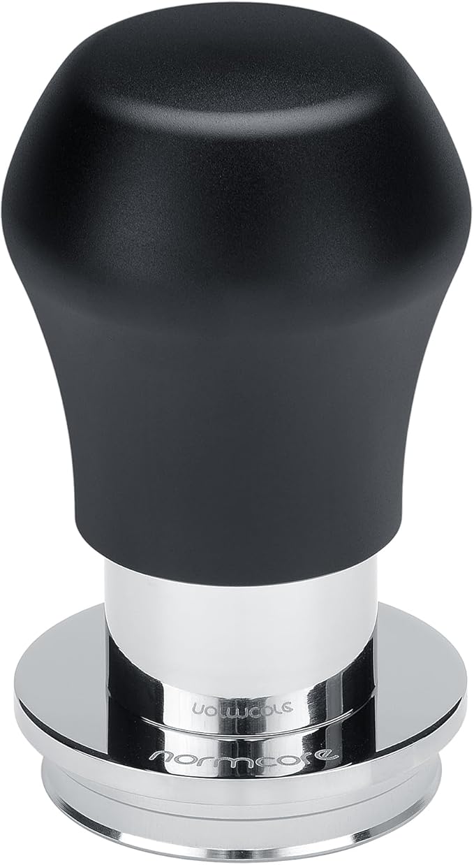 Normcore 39mm Coffee Tamper V4.1 Mini, Spring-Loaded with Click Feedback, 304 Stainless Steel Flat Base, Compatible withFlair Classic Signature, Black