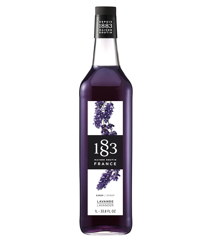 1883 Maison Routin Syrup for Drinks, Made in France, (33.8 Fl Oz, Lavender-)