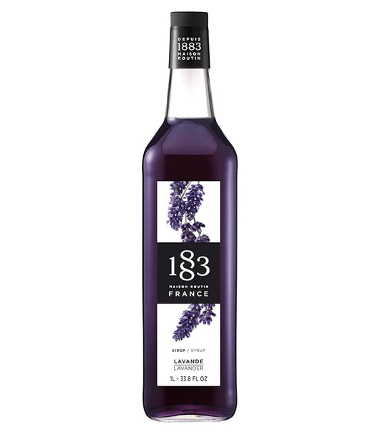 1883 Maison Routin Syrup for Drinks, Made in France, (33.8 Fl Oz, Lavender-)