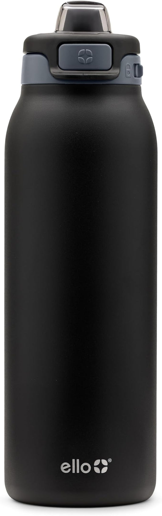 Ello Pop & Fill Insulated Stainless Steel Water Bottle with Quick Fill Lid, Leakproof Locking, Sip or Chug Spout, BPA-Free, Double Wall Vacuum Insulated for Sports, Travel & School- 22oz / 32oz / 40oz