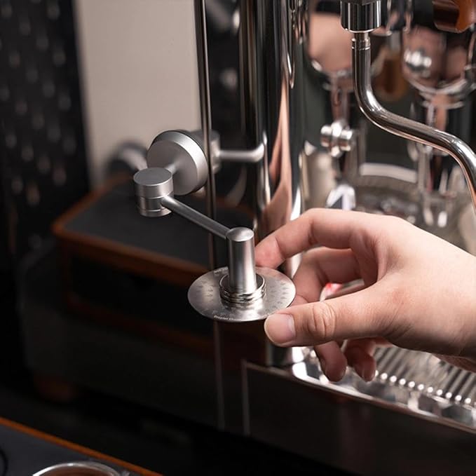 Magnetic Bracket for Puck Screen, Aluminum Alloy Espresso Shower Screen Holder Rack, Automatic Adsorption for Puck Screens, Compatible with Most Reusable Coffee Filter, Silver