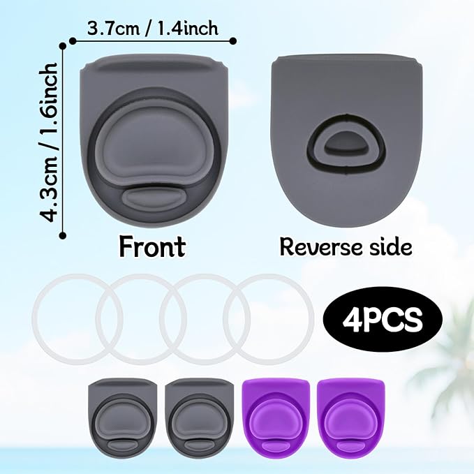 4 Sets Replacement Rubber Stopper and O Ring Gasket Compatible with Owala FreeSip 24oz 32oz,Water Bottle Lid Insert Cap Seal Parts for Owala 16/19/24/32/40oz Mouthpiece Accessories Z4K7