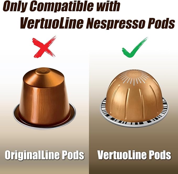 DecoBrothers Crystal Tempered Glass Vertuo Pod Holder Drawer, 30 Large or 60 Small Nespresso Capsule Organizer, Black