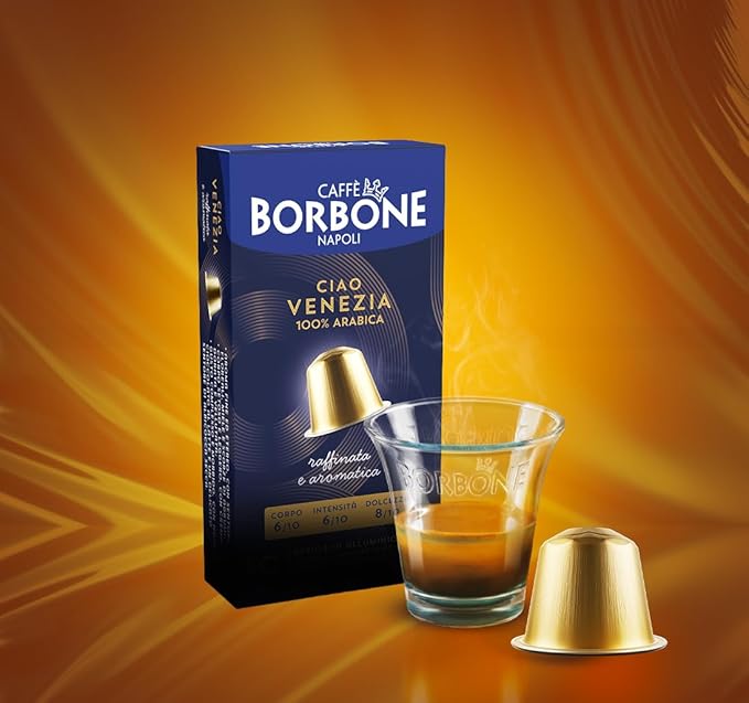 Caffè Borbone Ciao Venezia Aluminum Capsules Compatible with Nespresso Original Machines, Medium Roast, 100 Count