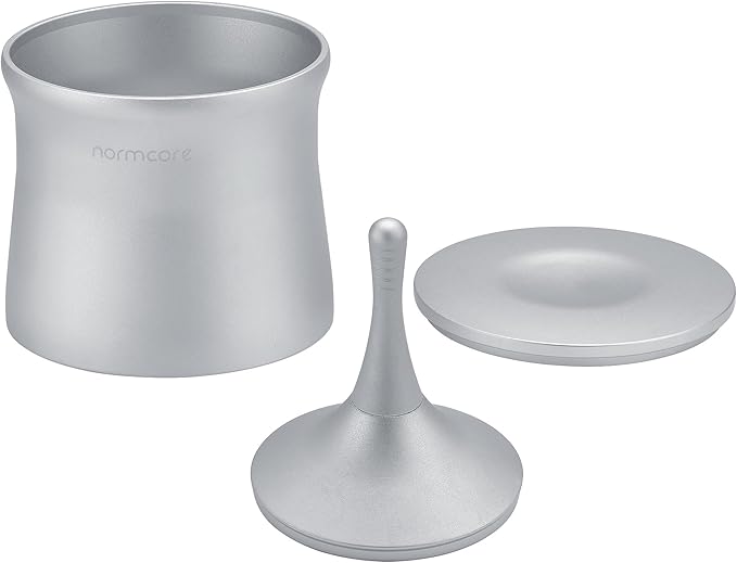 Normcore 58mm Magnetic Dosing Cup, Espresso Portafilter Dosing Cup, Barista Coffee Grinder Dosing Tools Fit 58mm Portafilter Basket, Anodized Aluminum, Silver
