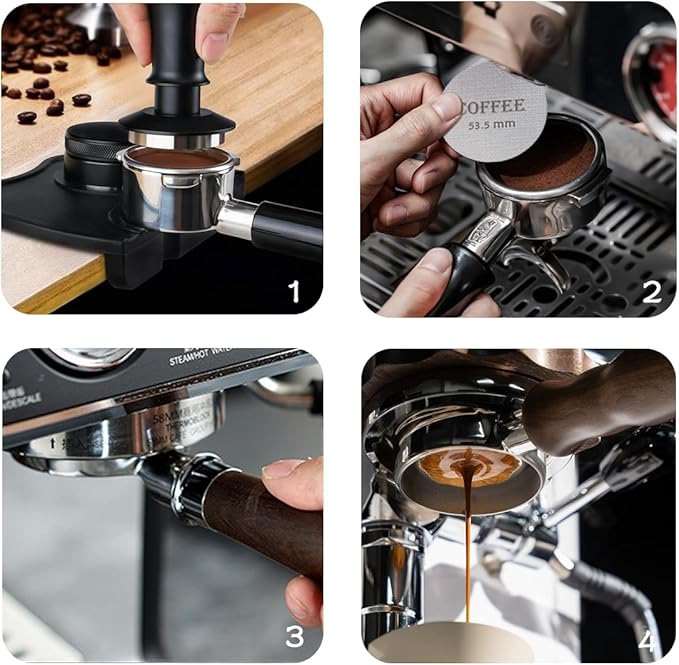 Puck Screen 53.5mm Reusable Puck Screen for Espresso Portafilter, 1.7mm Thickness 150μm 316 Stainless Steel Screen Filter Basket Compatible with Espresso Machine