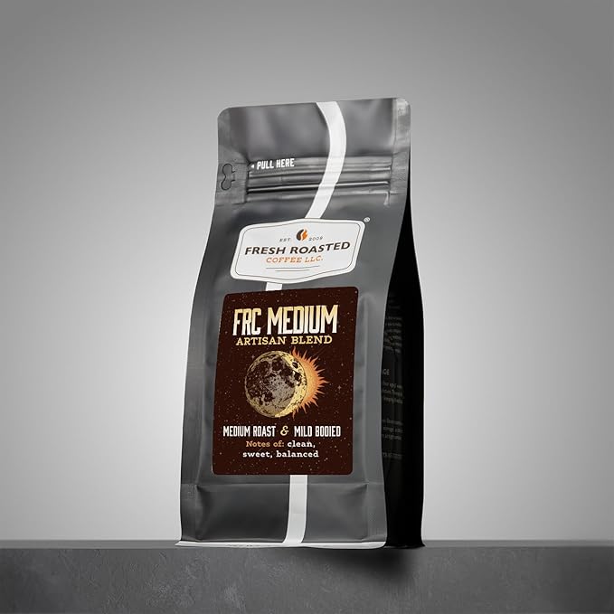 Fresh Roasted Coffee, FRC Medium Roast Blend, 12 oz, Kosher, Whole Bean