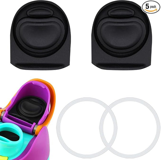 2 Sets Replacement Stopper and O Ring Gasket Compatible with Owala FreeSip 24oz 32oz,Water Bottle Lid Insert Cap Rubber Seal Parts for Owala 16/19/24/32/40oz Mouthpiece Accessories F6