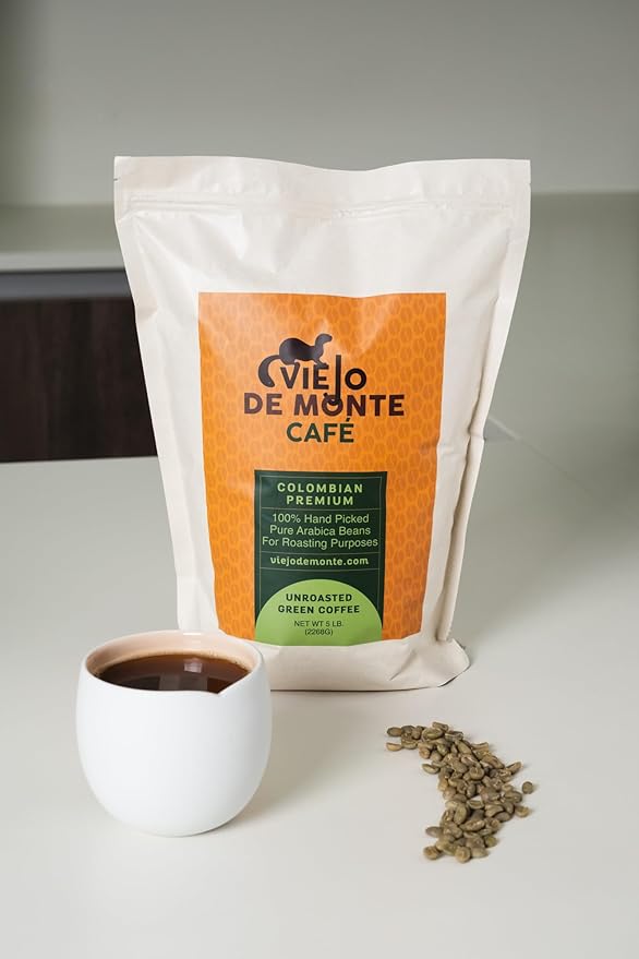 VIEJO DE MONTE Green Coffee Beans, Unroasted Whole Bean, 5 lbs | Specialty Grade for Fresh Roast | Perfect for Home Roasting, Coffee Roasters | Premium Quality