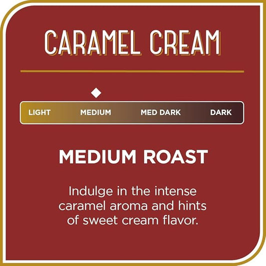 Don Francisco's Caramel Cream Ground Flavored Coffee: Rich, Aromatic 100% Arabica Beans - Expertly Roasted for a Delightful Morning Brew (3 x 12 oz Cans)