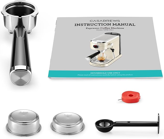CASABREWS 5418 PRO Espresso Machine 20 Bar, Espresso Maker with Milk Frother Steam Wand, Stainless Steel Coffee Machine with 34oz Removable Water Tank, Gift for Her or Him, Gift for Girlfriend, Creamy