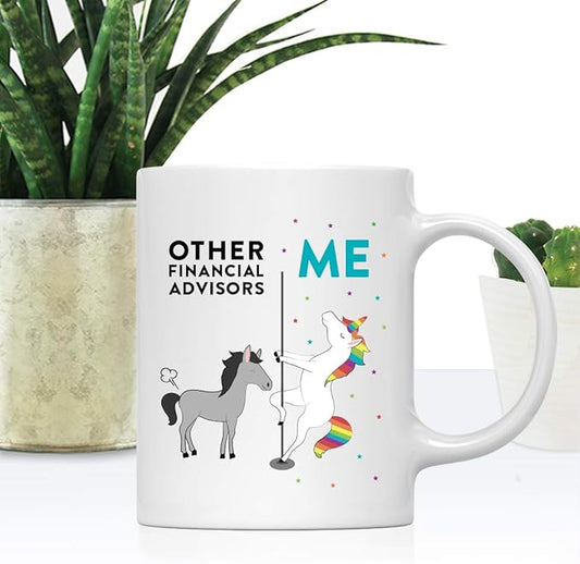 Andaz Press Funny Quirky 11oz. Ceramic Coffee Tea Mug - Thank You Gift, Horse Unicorn, 1-Pack, Birthday Ideas for Coworker Him Her