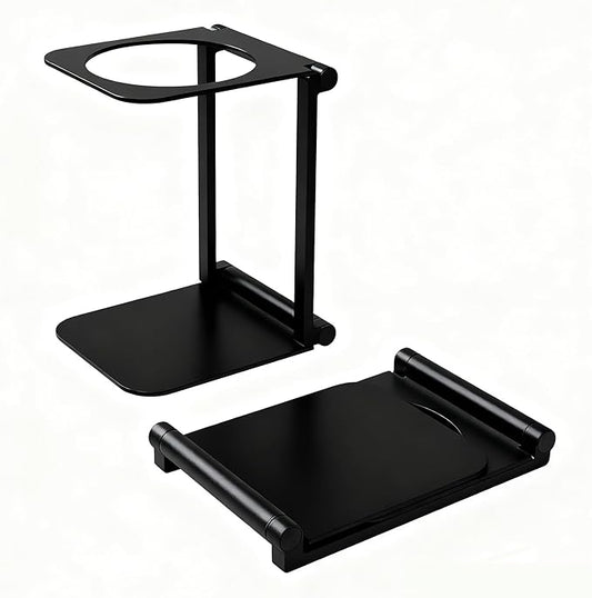 Pour over Dripper Stand,Portable &Foldable Aluminum Coffee Dripper Holder Rack, Espresso Machine Stand Suitable for Home,Office,Camping (Black)