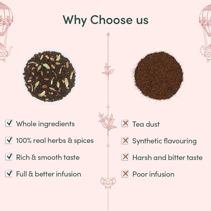 VAHDAM, Chai Tea Gift Set - Oprah's Favorite Chai Loose Leaf Tea in Tin Caddy Gift Box | Exotic Chai Tea Blends | Gluten Free, Non GMO | Valentines Day Gifts for Him & Her