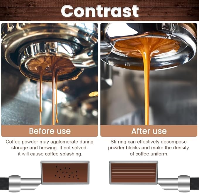 51mm Espresso Accessories Kit, Espresso Tamper Set, Spring Loaded Calibrated Tamper, WDT Tool and Dosing Funnel Set Fits Coffee Machines(COLOR:as shown)