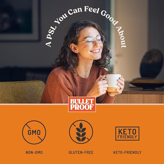 Bulletproof Pumpkin Spice Creamer, 14.8 Ounces, Keto Coffee Powder Creamer with MCT Oil and Grass-Fed Butter