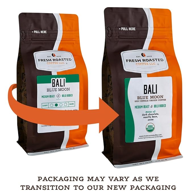 Fresh Roasted Coffee, Organic Timor | USDA Organic, 100% Single Origin, Kosher | Medium Roast 5 lb (80 oz) Whole Bean