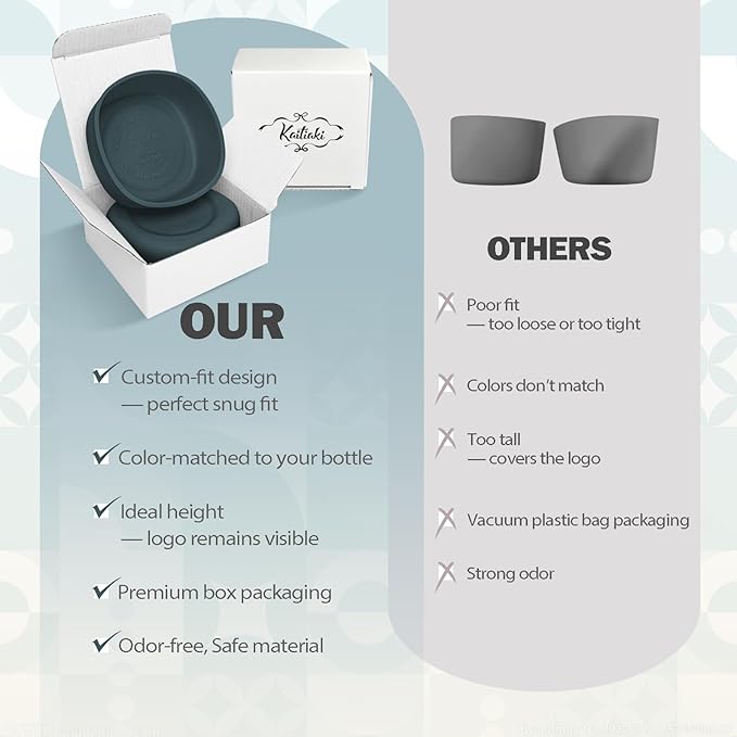 2pcs Silicone Boot for Owala SmoothSip Slider Coffee Tumbler 20oz 12oz, Anti-Slip Sleeve for Travel Coffee Mug, Protective Accessories for Owala BPA Free (Moonlit Shadow)