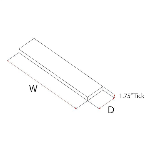 URBANDI, Rustic Floating Shelves, Set of 2, Hidden Bracket, Solid Wood, Heavy Duty, Wall Mounted Shelves, (Brown, 24Wx12D)