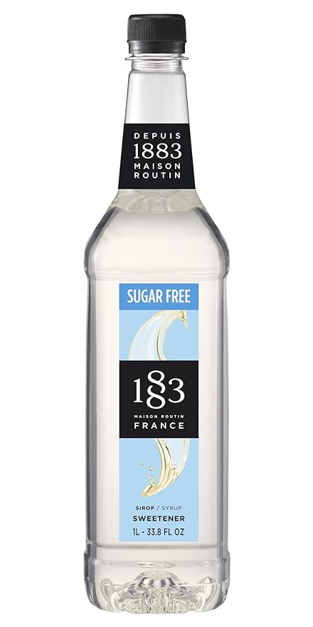 1883 Sugar Free Sweetener Syrup,Perfect Flavored Syrup for Hot & Iced Beverages,1 Liter Plastic Bottle
