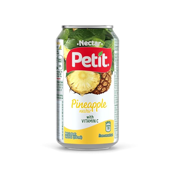Petit Pineapple Nectar, 330 ml Cans (Pack of 24) – Refreshing Tropical Fruit Juice Beverage