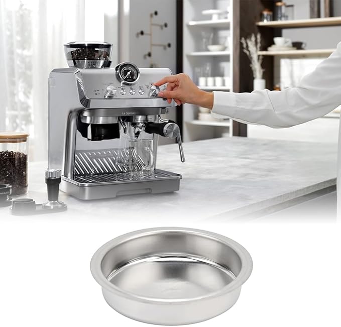 Joyzan Coffee Machine Backflush Blind Filter, 51mm Stainless Steel Insert Espresso Machines Basket Disc Metal Back Flush Bowl Classic Cleaning Portafilter Backwash Maker Accessories EC680 EC685 Home