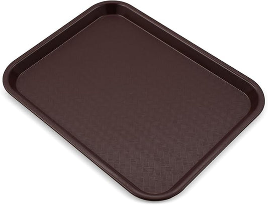 Carlisle FoodService Products Cafe Plastic Fast Food Tray, 14" x 18", Chocolate