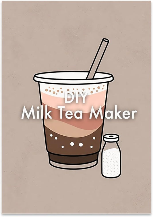Milk Tea Lover Coffee Mug - DIY Milk Tea Maker Design - 11 oz White Ceramic - Minimalist Aesthetic
