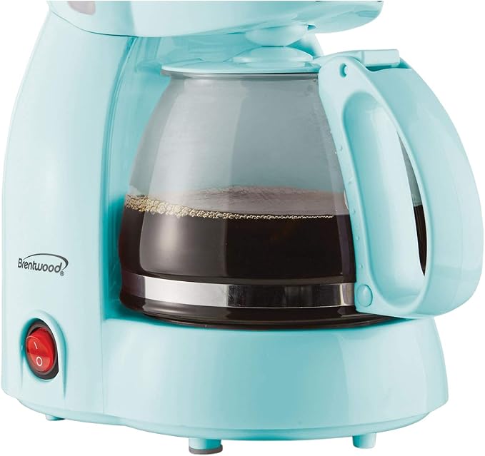 Brentwood TS-213BL 4 Cup Coffee Maker, Blue (Pack of 4)