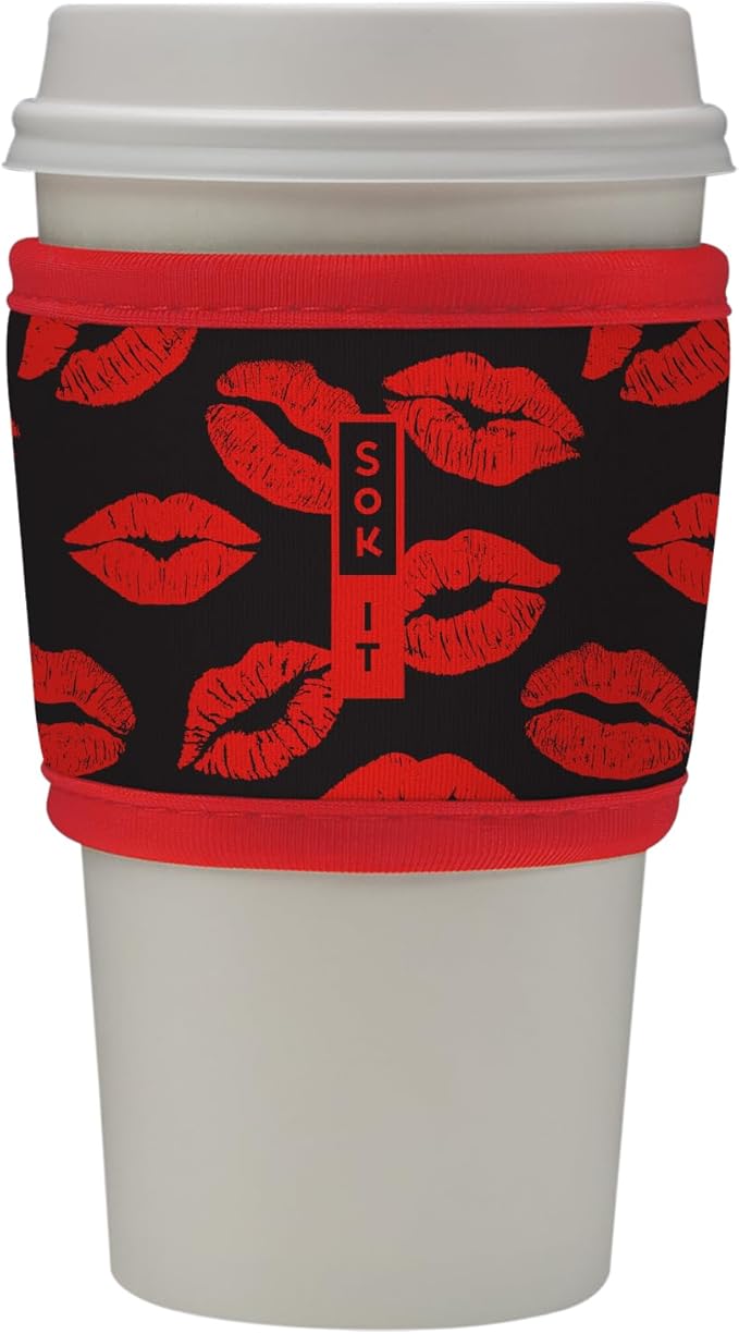 Sok It HotSok Coffee & Tea Reusable Insulated Neoprene Cup Sleeve (XOXO)