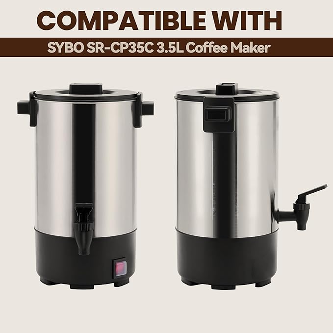 Large Coffee Filters Compatible with Sybo Commercial Coffee Maker, 120 Pcs Perforated Basket Filter Paper for Sybo 30 Cup