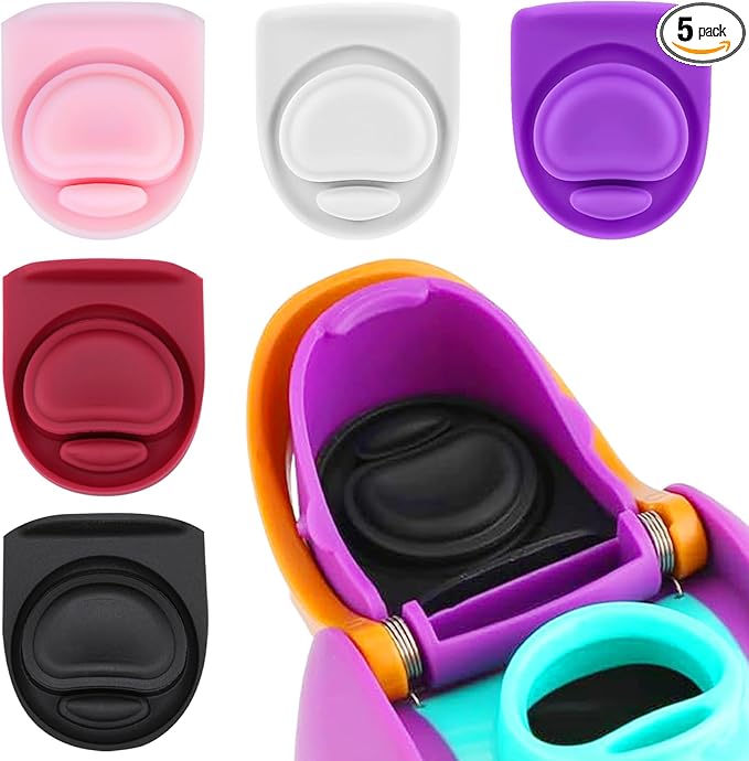 Rubber Seal Replacement Stopper Compatible with Owala Freesip16/19/24/32/40oz Spout Lid,5 Pcs Water Bottle Gasket Silicone Cap Insert Gasket Stopper Replacement Parts Accessories (5 Colors 4)