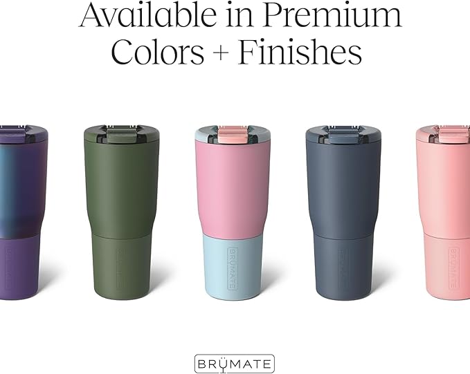 BrüMate Nav 25oz 100% Leak Proof Insulated Travel Tumbler with Magnetic BevLock™ Lid - Double Wall Cup-Holder Friendly Stainless Steel Mug (Glacier)
