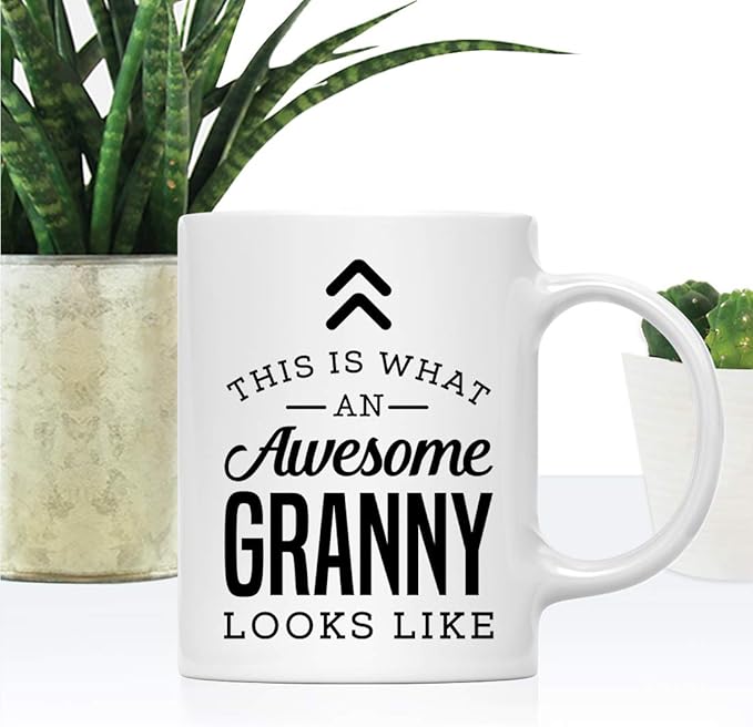Andaz Press 11oz. Ceramic Coffee Tea Mug, This is What an Awesome Granny Looks Like, 1-Pack, Birthday Ideas Coworker Him Her, Includes Gift Box