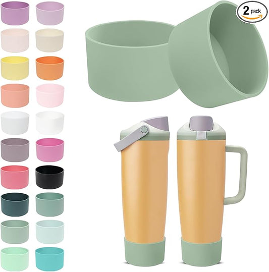 2PCS Silicone Boots for Owala 30oz & 40oz FreeSip Sway Bottles & Tumblers – Non-Slip, Scratch-Resistant, Stability Enhancer for Owala Accessories (Beachfront)