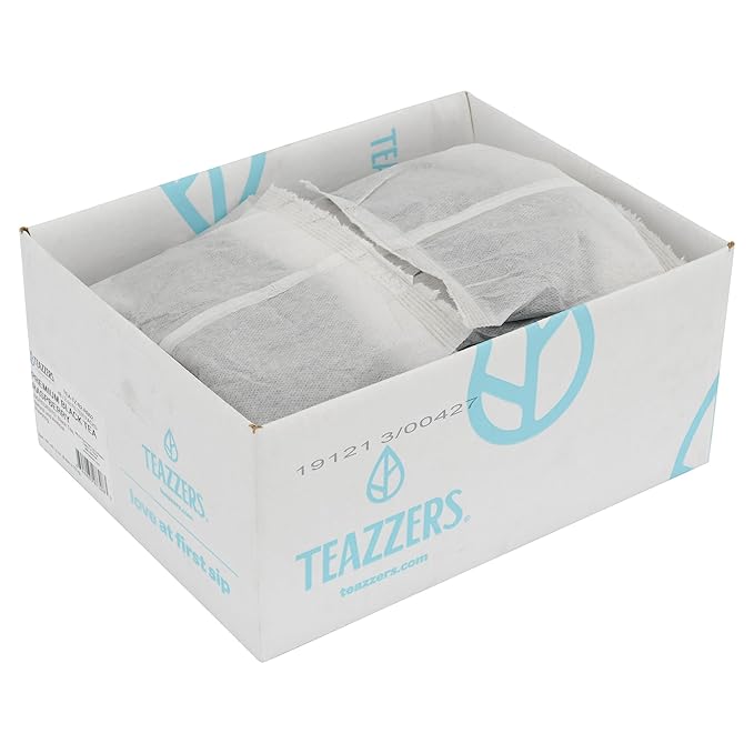 Teazzers Premium All-Natural Black Tea Bags– Great for Foodservice Commercial Ice Tea Brewers | Unsweetened USA-Made Bulk Green Tea for Restaurants, Cafés & Home Brewing (2 Ounce, 48 Count)
