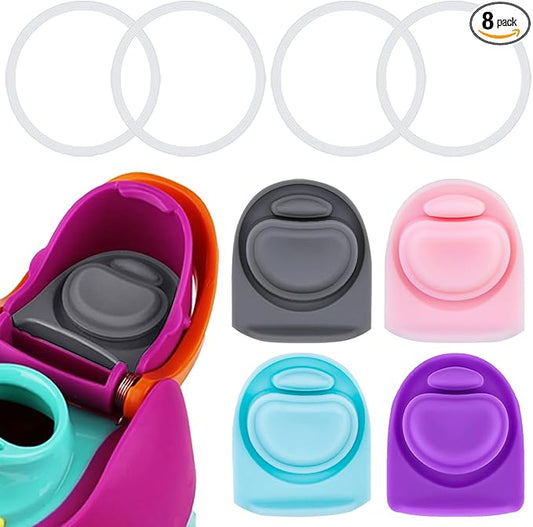 4 Sets Replacement Rubber Stopper and O Ring Gasket Compatible with Owala FreeSip 24oz 32oz,Water Bottle Lid Insert Cap Seal Parts for Owala 16/19/24/32/40oz Mouthpiece Accessories Z4K14