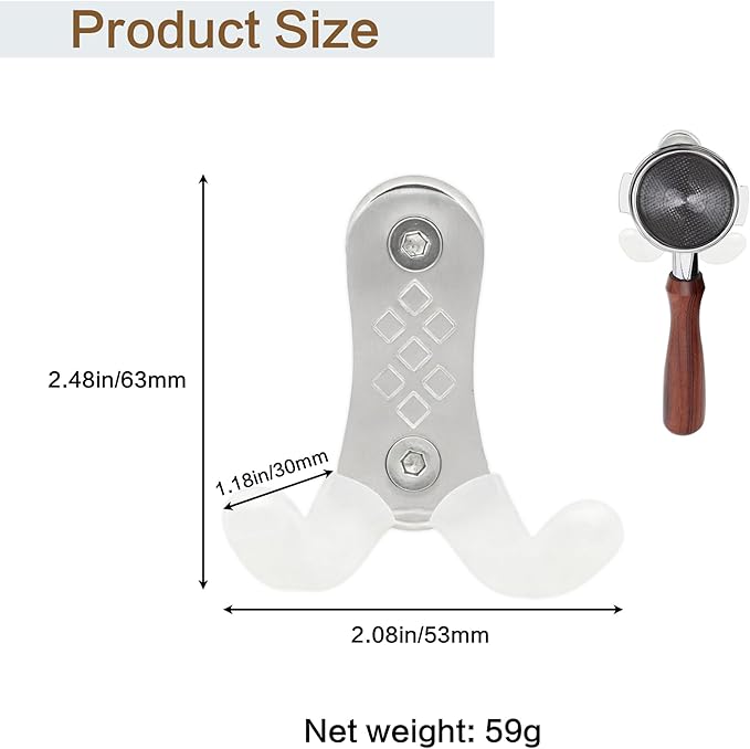 Magnetic Portafilter Holder for Metal Wall Surface, Espresso Accessories Organizer Tools Compatible with Ninja Luxe Cafe, Breville Coffee Machine