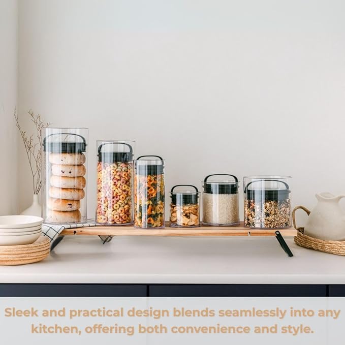 Prepara Evak Fresh Saver Plastic Food Storage, Small/Short, Black