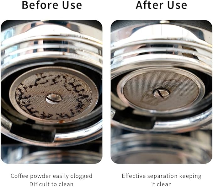 watchget 58 Espresso Puck Screen - 0.8mm Thickness Espresso Screen Double-layer Lower Shower Screen with Magnetic Nail Metal Reusable Filter for 58mm Protafilter Basket Stainless Steel Coffee Filter