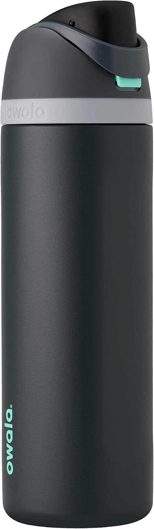 Owala FreeSip 32oz Insulated Stainless Steel Water Bottles with Straw 2-Pack in Foggy Tide and Boneyard