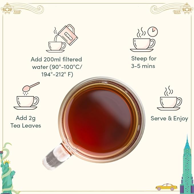 VAHDAM, Weekend In New York Tea Gift Set Travel Edition Gift Box | 9 Varieties - Green, Herbal & Black Tea | Gluten Free, Non GMO | Valentines Day Gifts for Him & Her