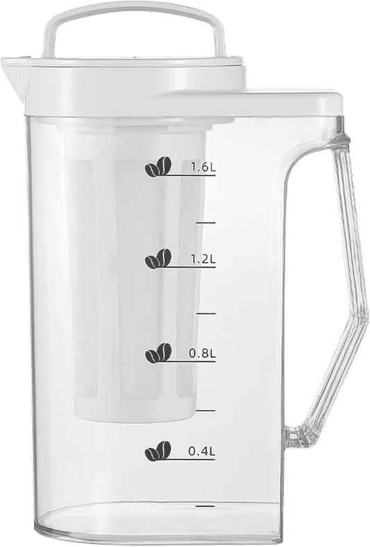 Cold Brew Coffee Maker Airtight Pitcher with Leak Free Lid Cold Brew Maker with Silicone Handle Small Size One Size