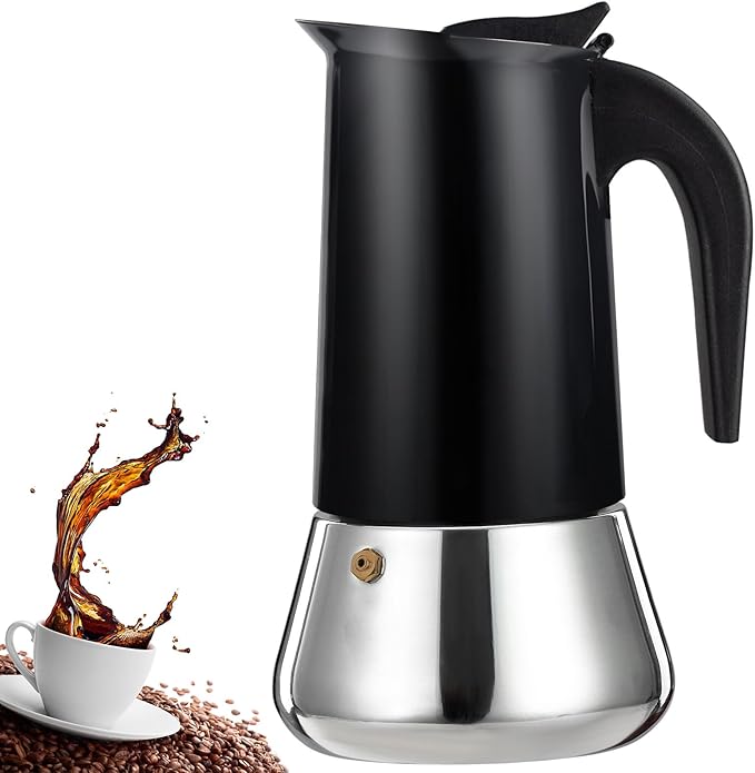 DITOSH 12 Cup Stovetop Espresso Maker Stainless Steel Moka Pot Stove Top Percolator Italian Coffee Makers Capable Mocha Greca Machine Cafe Classic Induction Cookers for Home and Camping 600ml 20oz