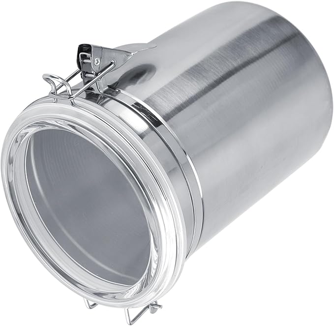 Cocoarm Stainless Steel Coffee Canister, Container Vacuum Sealed Storage Jar with Airtight Clamp Lid for Sugar Tea Bean (Extra Large 57L 13.1 X 14.4 X 18.5in)